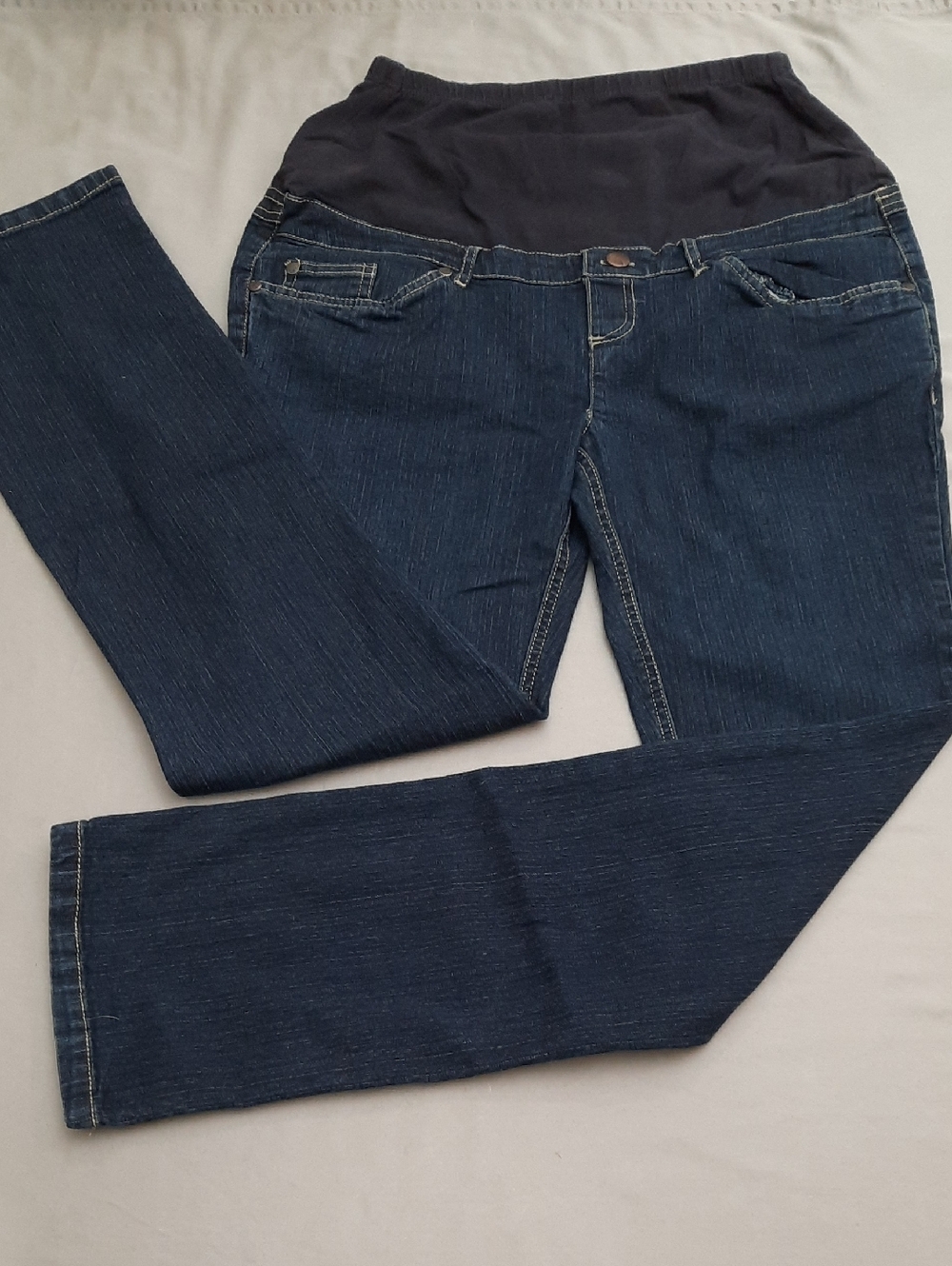 Oh! Mamma Dark Blue Straight Leg Maternity Jeans
